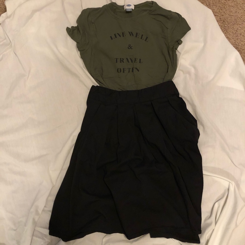 Knee-Length Black Skirt